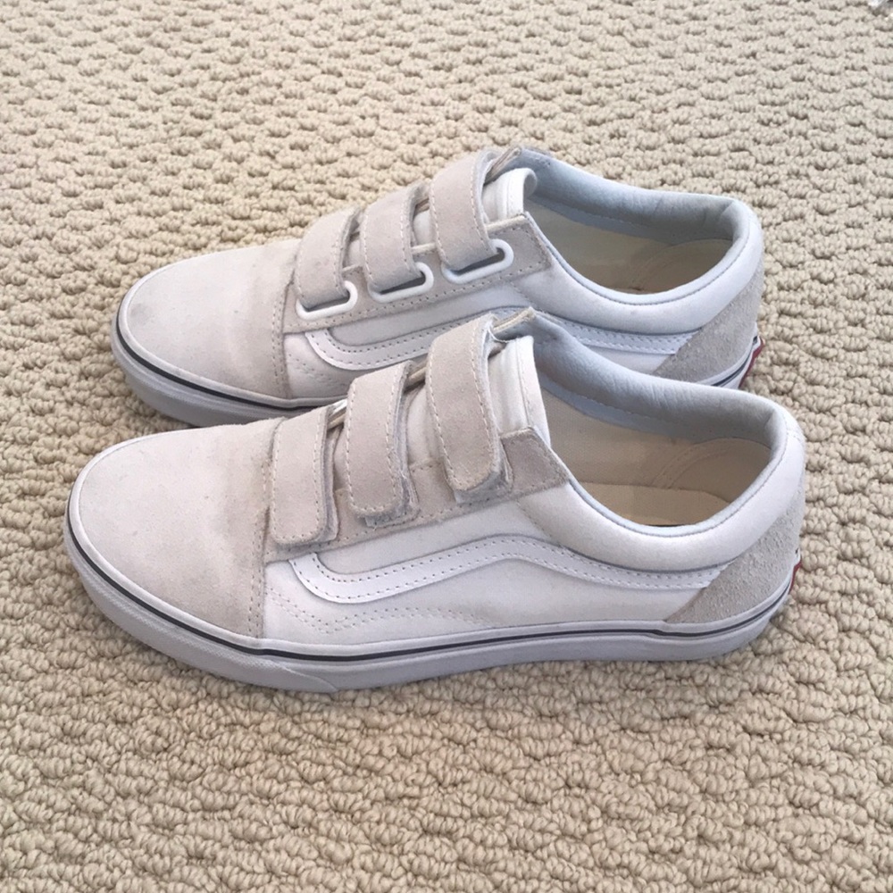 LIKE NEW VANS White Velcro